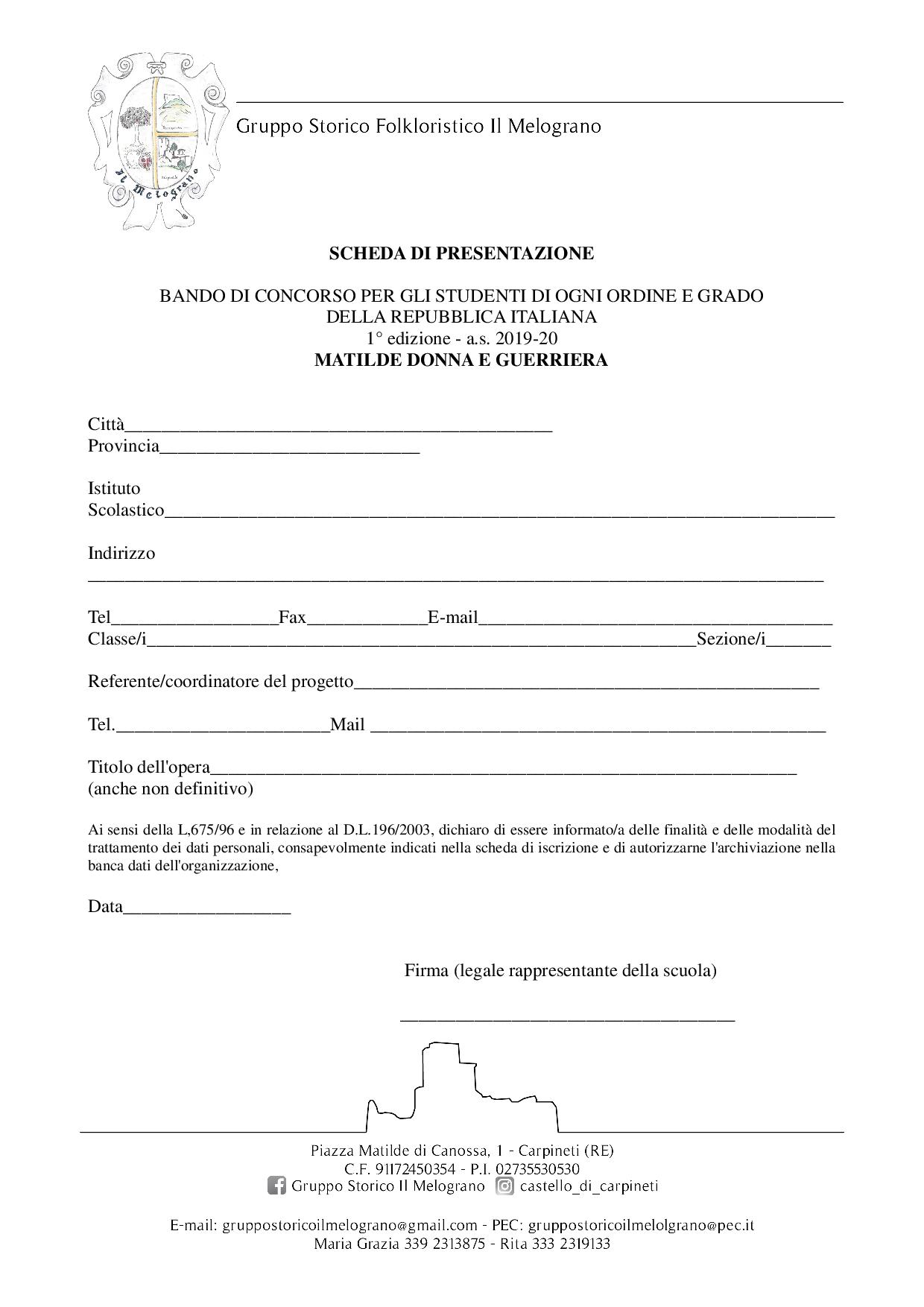 bando concorso a.s.2019-204