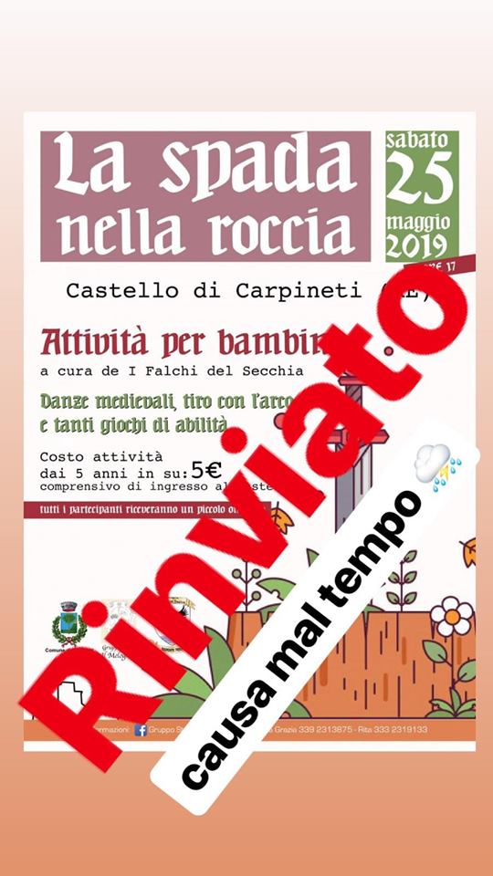 la spada nella roccia rinviato