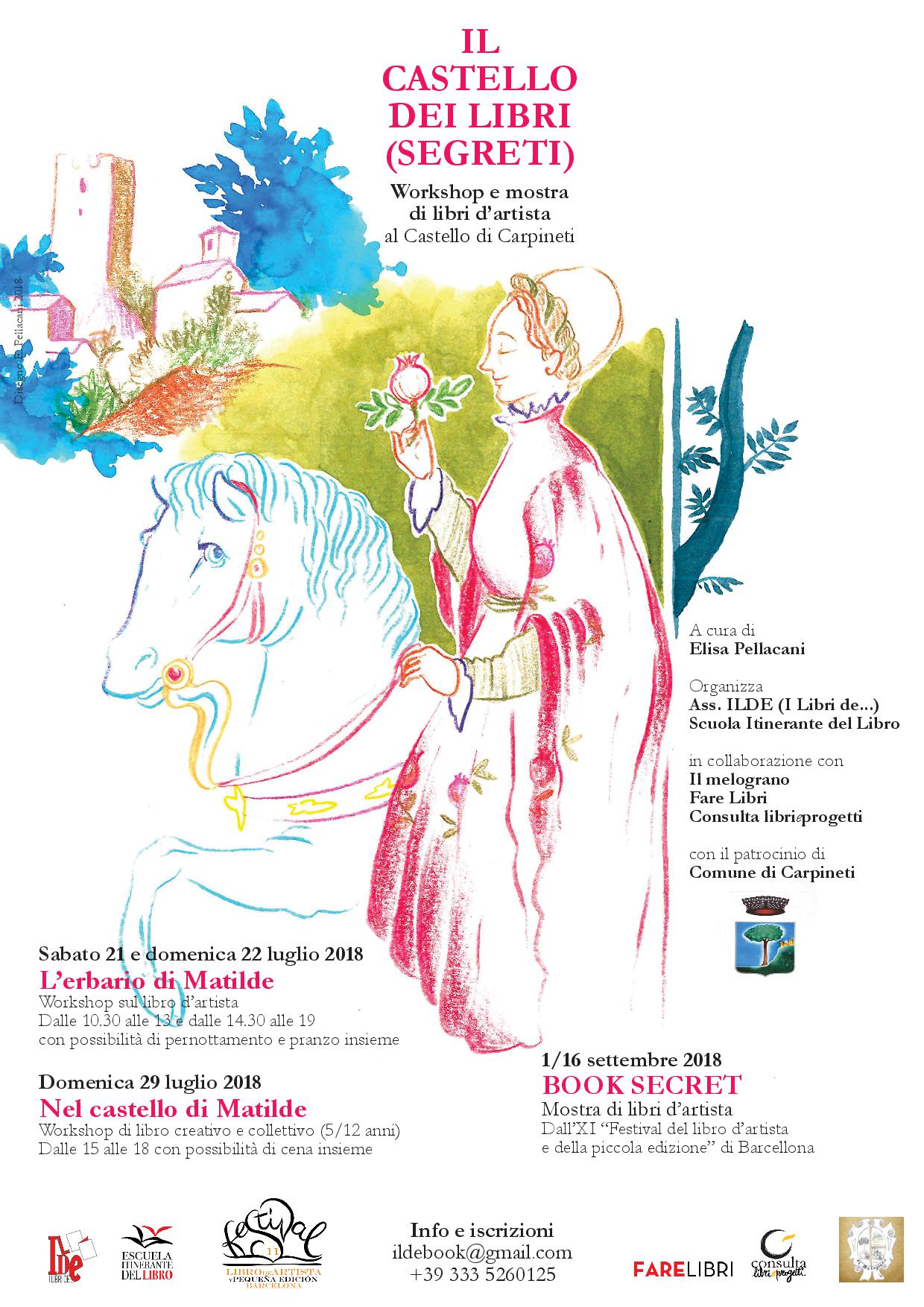 locandina libro d'artista al castello di carpineti