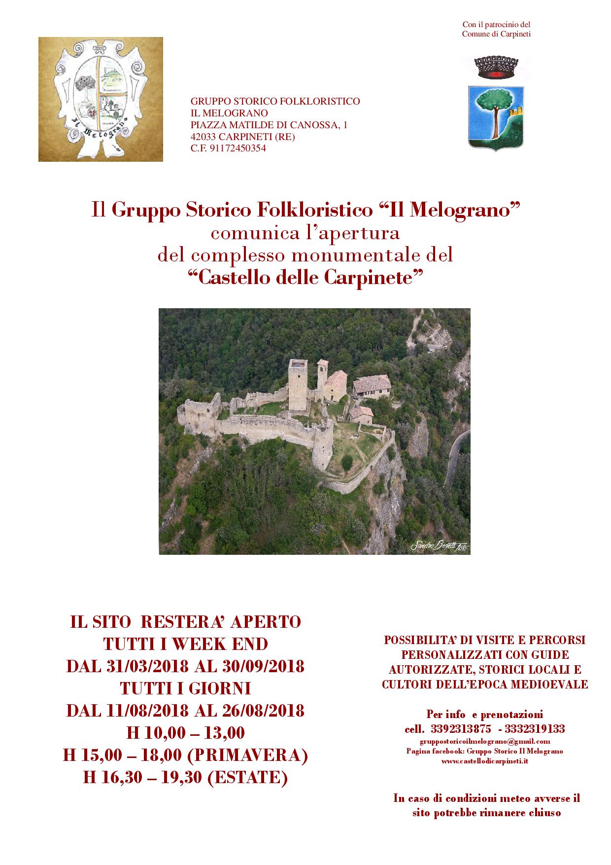 orari apertura castello