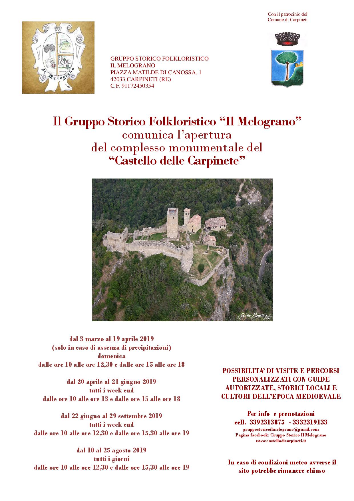 orari apertura castello